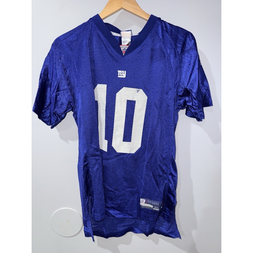 Reebok Eli Manning #10 Jersey Youth XL 18/20 New York Giants NFL Blue W
